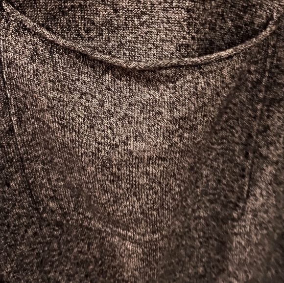 Zara Knit Sweater Gray Long Sleeve Boxy Pockets Side - Picture 5 of 7